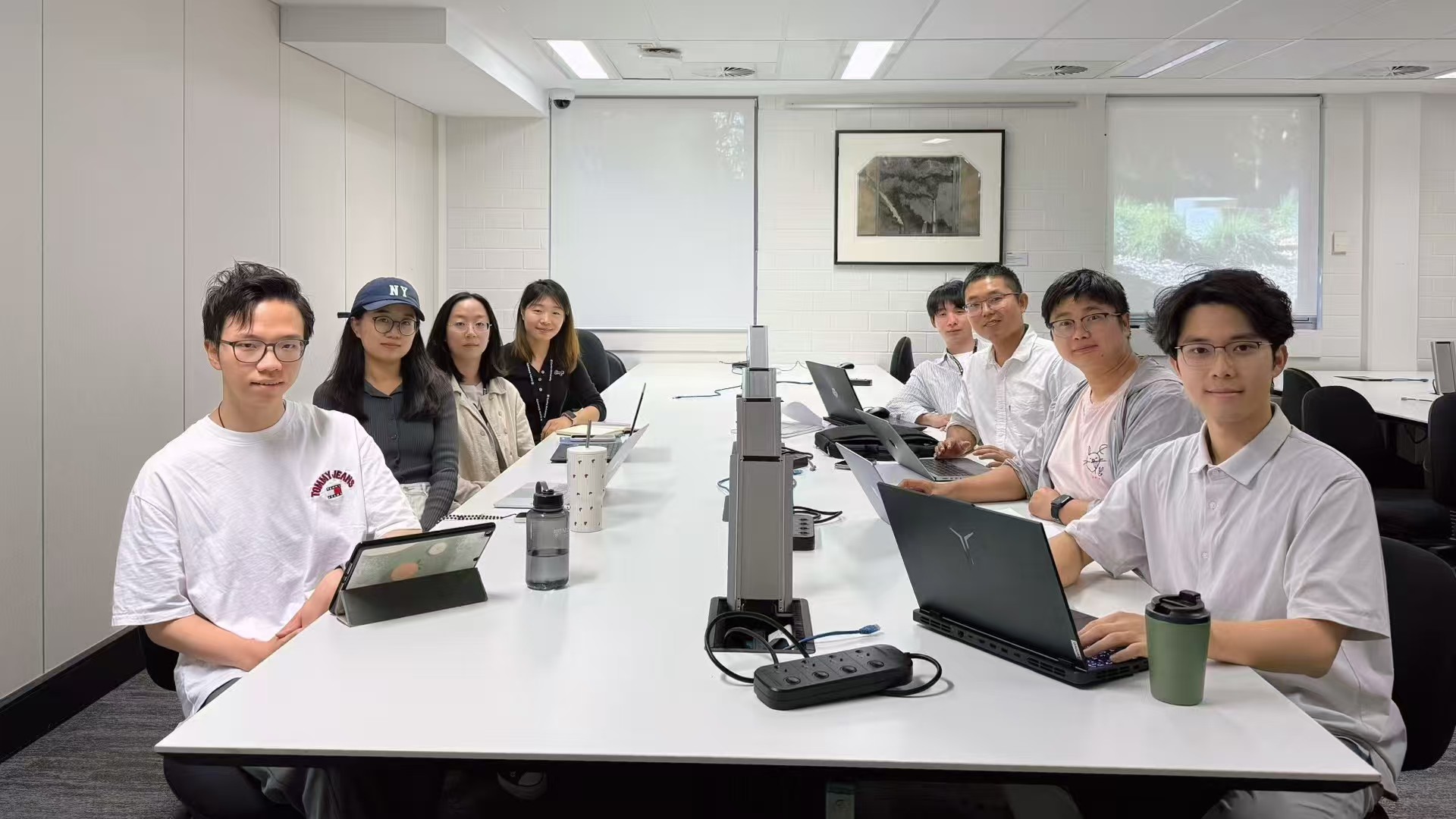 First in-person lab group meeting with team members at Curtin University Building 209.